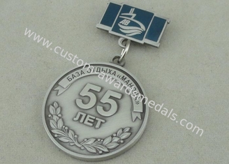 Medailles van de de Douanetoekenning van de zinklegering 3D Antieke Zilveren met Imitatie Hard Email