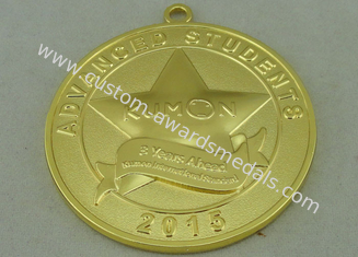 3D van het de Medailleszink van het Matrijzenafgietsel de Legeringsmateriaal met Gouden Plateren 50 mm