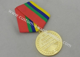 De gouden Douane kent Medailles/Beloningsmedaille met 3D Ontwerp van de Zinklegering en Aangepast Lint toe
