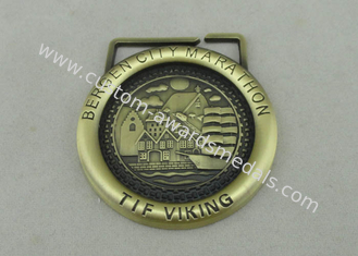 Marathonmatrijs Gegoten Medailles door Zinklegering, Antiek Gouden 3D Plateren