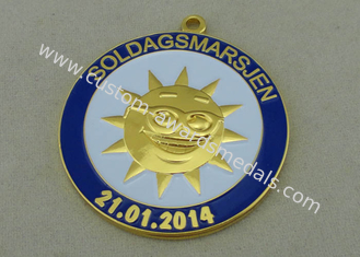 3D Medaille van 38 mm Soldagsmarsjen, de Gegoten Dubbele Kant van de Zinklegering Matrijs