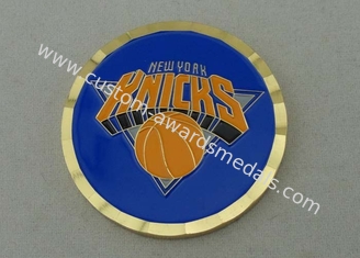 Het Basketbalmuntstukken van New York KNICKS met Zachte Email/Toestelrand