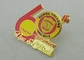 3D ronde Medaille van het gouden platerenemail met zacht email, de Brochespeld van het Matrijzenafgietsel