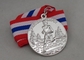 De Medaille van het de Matrijzenafgietsel van de zinklegering, 3D Zilveren Lopend Medaillekenteken
