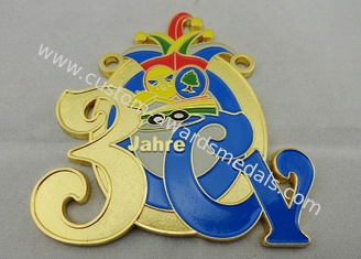 de 2D of 3D Medaille van CY Carnaval door Zinklegering met Zacht Email, Gouden Plateren, Vlakke Achterkant