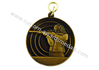De antieke de Legerings 3D Medaille van het Gouden Platerenzink, Matrijs goot Medailles voor Sportvergadering, Leger, Toekenning