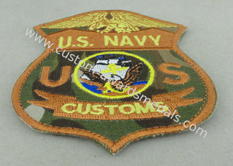 Van de de Marinedouane van de V.S. het Borduurwerkflarden voor Amerikaanse Militair worden geweven die