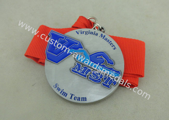 Medailles van de Toekenningslinten van de zinklegering de Zwemmende, Matrijs Gestempelde Lint Gepersonaliseerde Medailles