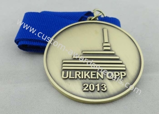 Ulriken OPP 2013 de Blauwe Gegoten Matrijs van Lintmedailles, Antieke Messing Geplateerde Medaille