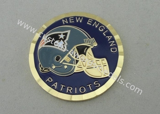 New England Patriots Gepersonaliseerde Muntstukken met Zacht Email 50.8mm Diameter