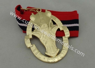 Demarkmatrijs Gegoten Medaille voor Lopen 3D met het Gouden plateren van de Zinklegering