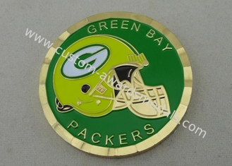 Green Bay Packers Gepersonaliseerde die Muntstukken door Messing met pvc-Zakverpakking wordt geslagen