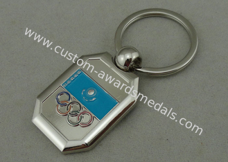 Het olympische Afgietsel van de de Legeringsmatrijs van het Reclamekeychain Zink met Zilveren Plateren