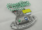 De gepersonaliseerde 3D Medaille van Waghausel Carnaval van de Zinklegering, de Medailles van het Matrijzenafgietsel met Twee Kleurenkoord en Bergkristal