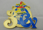 de 2D of 3D Medaille van CY Carnaval door Zinklegering met Zacht Email, Gouden Plateren, Vlakke Achterkant