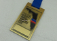 Oude het Emailmedaille van het Bronsmetaal voor Marathonsporten met het Gouden Eindigen