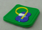 Zacht pvc kent de 2D pvc-Magneet van de Onderlegger voor glazenkoelkast, Groene Plastic 3D Keychain toe