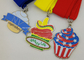 2 de Medailles van het de Halslint van het kantenembleem voor Sporten, de Medaille van de Legerdienst