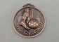 3D Ontwerp van voetbal het Matrijs Gegoten Medailles het Antieke Verkoperen van 45 mm/anti-Messing