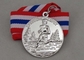 De Medaille van het de Matrijzenafgietsel van de zinklegering, 3D Zilveren Lopend Medaillekenteken
